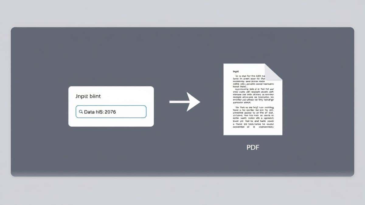 modern online json to pdf converter interface showing data input panel and pdf preview with clean minimalist design