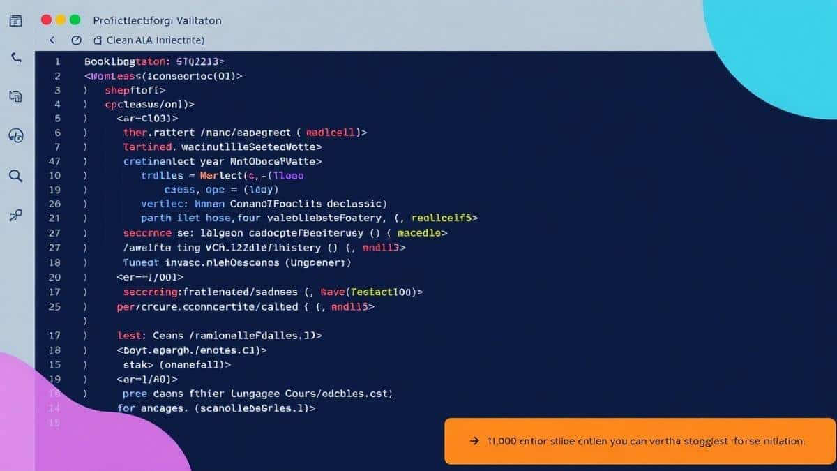 modern online code validator interface with clean syntax highlighting and error indicators